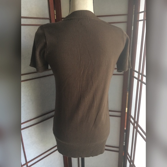 SMALL Xhilaration Short Sleeve Long Brown Cardigan - Picture 4 of 6